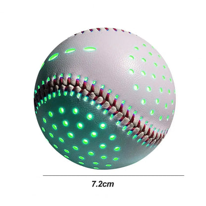Glow Baseball Colorful LED Light Up 6 Colors 2 Shining Molds Faux Leather Rechargeable Practice Baseball Kids Toy