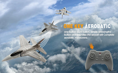 F16 RC Glider 2.4G 3CH 6-Axis Gyro Remote Control Airplane With Self-stabilization System EPP Foam Plane Toys for Kids Boys