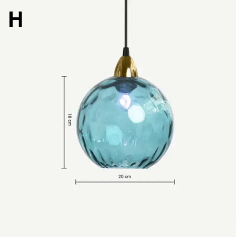 Modern Glass Chandelier Nordic Lustre Led Pendant Light for Living Room Restaurant Classical Colorful Glass Hanging Lamp Fixture