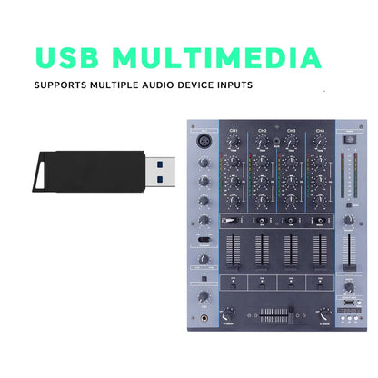 Professional Mini DJ Controller for Club Disco Home Audio Power Mixer Console Mini Speaker Use