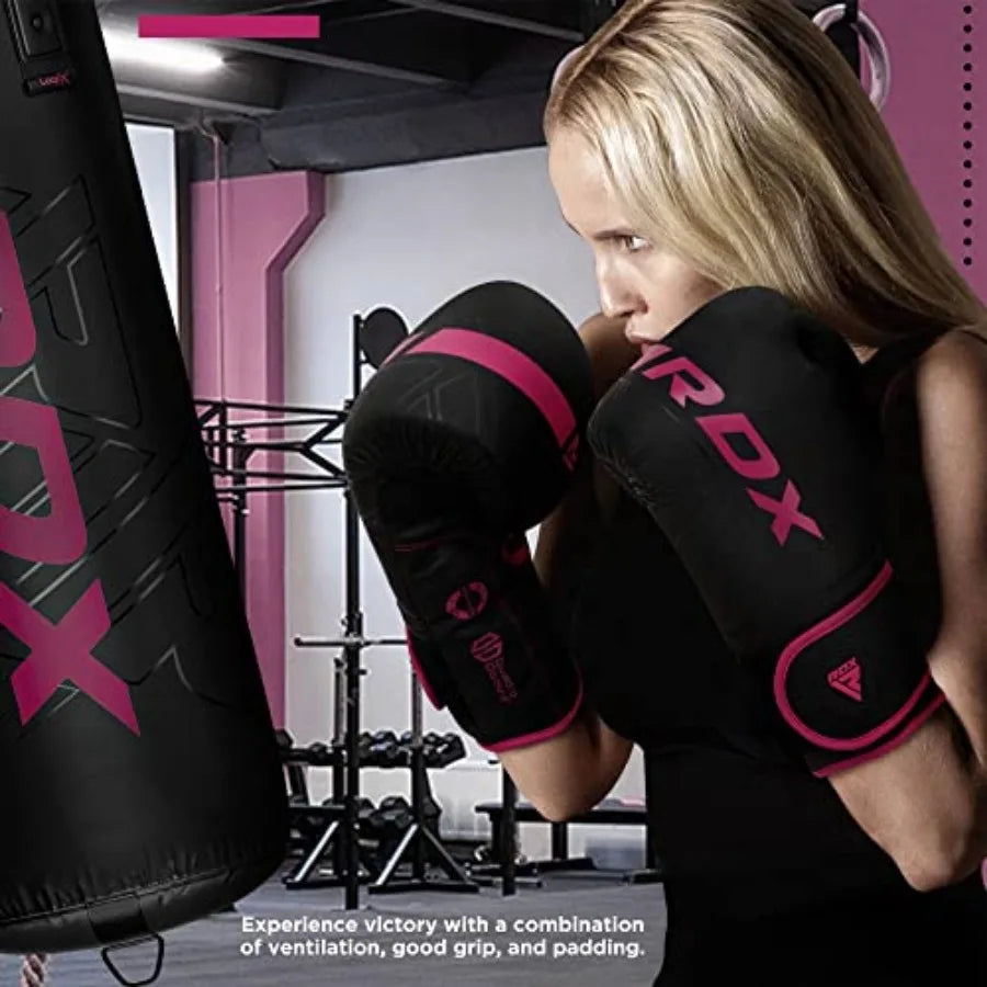 Women Boxing Gloves, Pro Training Sparring, Maya Hide Leather, Muay Thai MMA Kickboxing, Adult, Heavy Punching Bag Focus Mitts