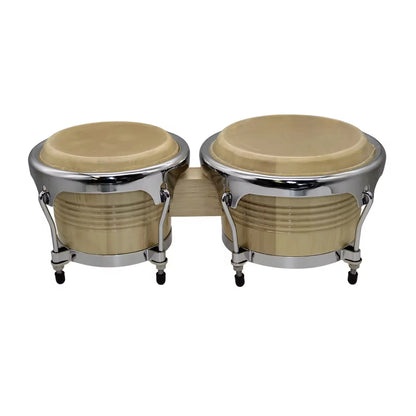 Professional 7.5 Inch and 8.5 Inch Bongo Drums Congas Wood Percussion Instrument Set for Kids Adults Beginners