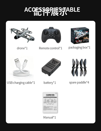 New Professional RC Aircraft Outdoor Sports Flying Glider Airplane 2.4G Radio Remote Control Helicopter Model Toys For Kids Gift RC Black-1B