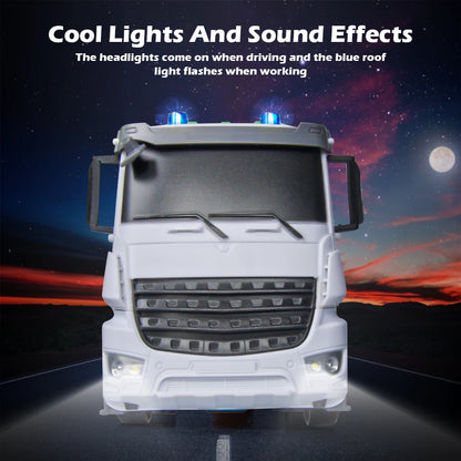 1:24 RC Truck Garbage Car Heavy Tractor Model Engineering Car Radio Controlled Sanitation Eletric Vehicle Car Toys for Boys Gift Sanitation vehicles