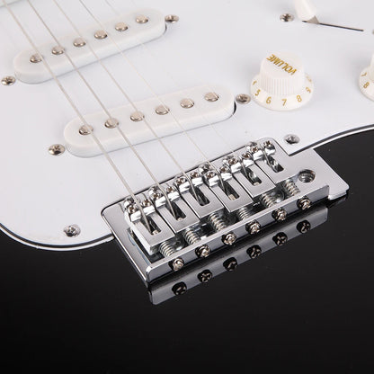 Rosewood Fingerboard Electric Guitar Black / White
