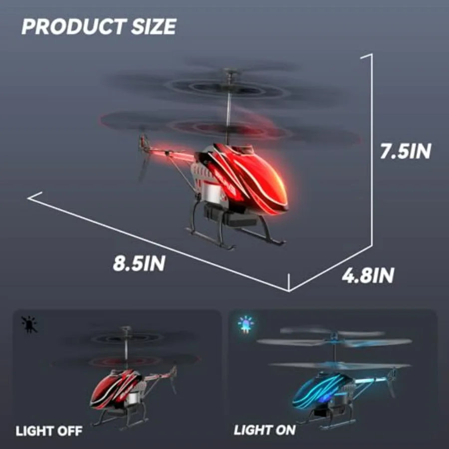 RC Helicopter, Remote Control Helicopter for with 30Mins Flight 2 Batteries,7+1 LED Light Modes, Altitude Hold, RC Toys for Boy