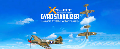 Volantex RC Airplane P40 Fighter Warhawk 2.4GHz 4CH EPP 6-Axis Gyro 400mm Wingspan One Key U-Turn Aerobatic 761-13 RTF