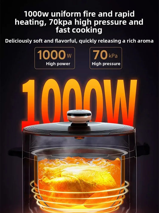 Electric pressure cooker, household smart 5L multi-functional electric pressure cooker, rice cooker, 0 coating