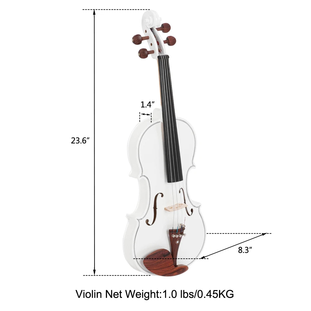 GV103 4/4 Spruce Panel Violin Matte White