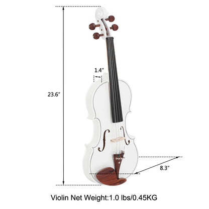 GV103 4/4 Spruce Panel Violin Matte White