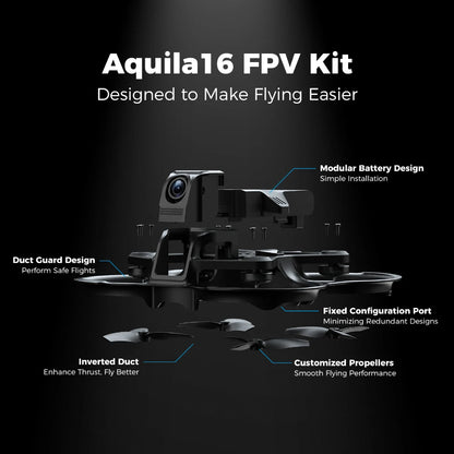 BETAFPV Aquila16 FPV Kit ELRS 2.4G Brushless Racing Drone VR03 Goggles 1102 18000KV 25-350mW VTX Indoor Outdoor Mini Quadcopter Aquila16 FPV Kit
