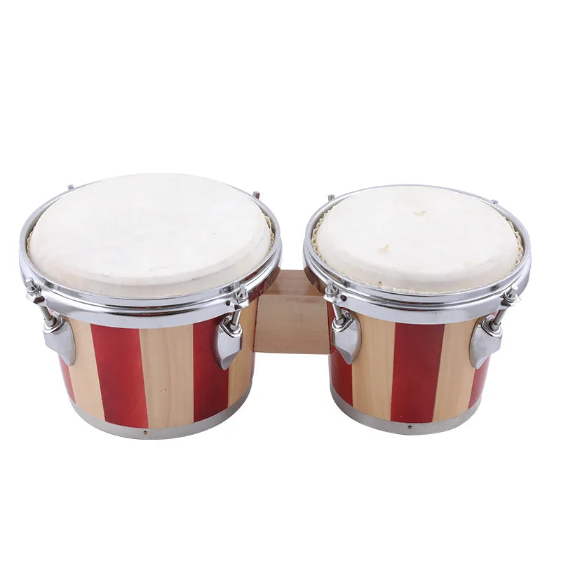 2026 hot Wooden Bongo Drum Adults Practice Sound Healing Relaxation Bongos Drums Professional Percussion Musical Instruments