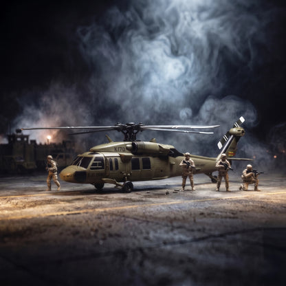 WLtoys K170 Brushless 4-CH RC Helicopter,Full-Scale UH60L Black Hawk,6-Axis Gyroscope, One Key Take-Off/Landing with 3 Batteries