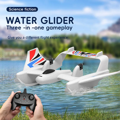 Amphibious Waterproof Gyro Stabilized RC Plane Boat EPP Foam Water Land Flying Airplane Fixed Wing Aircraft Toys Gift