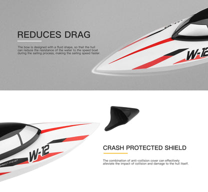 Wltoys WL916 WL912A RC Boat High Speed 55KM/H 35KM/H 2.4G Remote Control Low Battery Alarm Electric RC Boat Toy Gift for Boy White