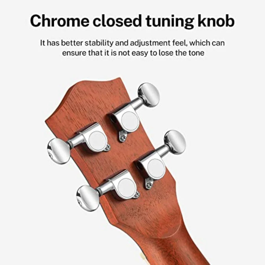 Banjolele 4 String Banjo Ukulele Kit for Adult Beginner with Banjo Tuners Gig Bag Picks Skeleton 23 Inch Sapele Wood in Natural