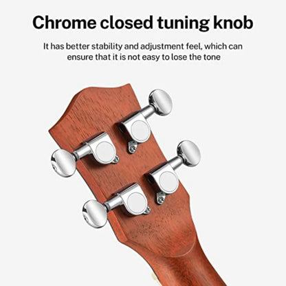 Banjolele 4 String Banjo Ukulele Kit for Adult Beginner with Banjo Tuners Gig Bag Picks Skeleton 23 Inch Sapele Wood in Natural