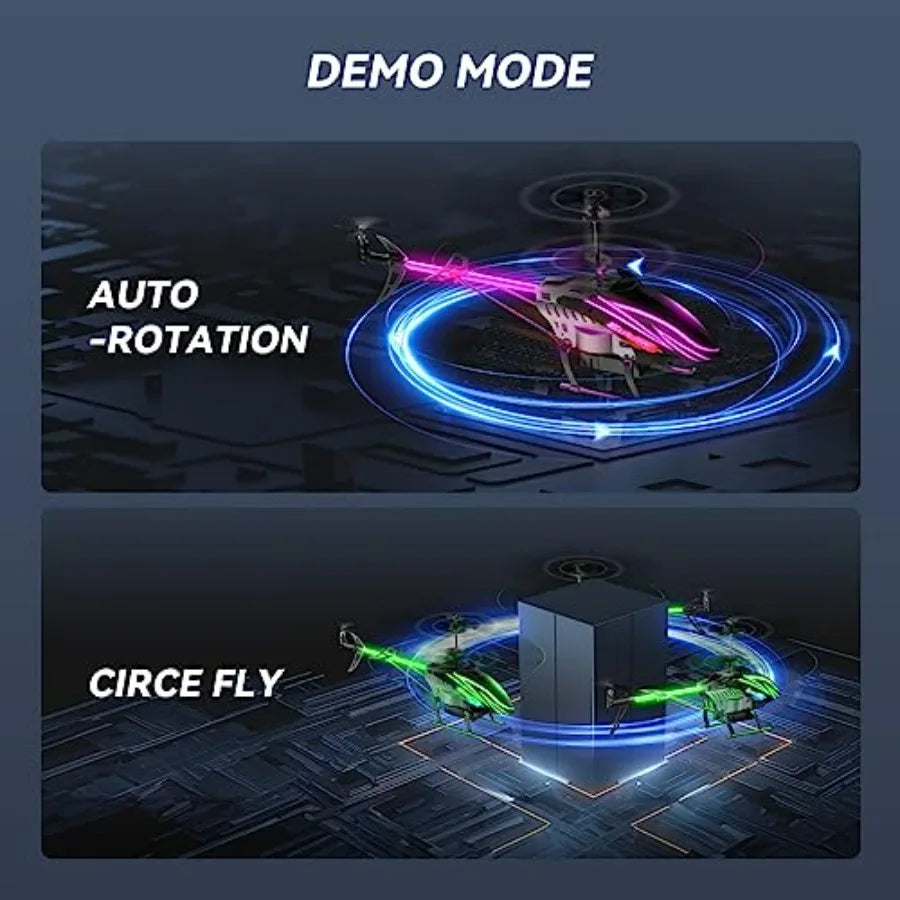 RC Helicopter, Remote Control Helicopter for with 30Mins Flight 2 Batteries,7+1 LED Light Modes, Altitude Hold, RC Toys for Boy