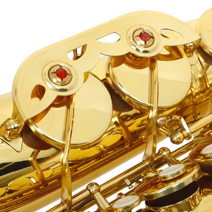 MBAT Alto Gold Saxophone Eb Brass Tube Saxophone with Gloves&Wiping Cloth Woodwind Instrument Saxophone Suitable for Playing Gold saxophone