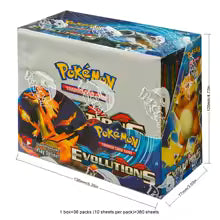 360Pcs English Pokémon TCG: Evolutions Box Pokemon trade card 36 Pack Box