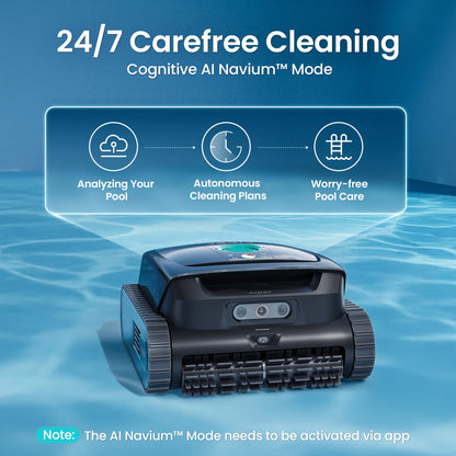 Refurbished AIPER Scuba V3 AI Vision Cordless Robotic Pool Cleaner, Include Wireless Charging Dock, Smart Waterline Parking & Featherlight Design, Micromesh Multi-Layer Filtration