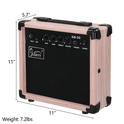 20W GB-20 Electric Bass Guitar Amplifier Natural Color