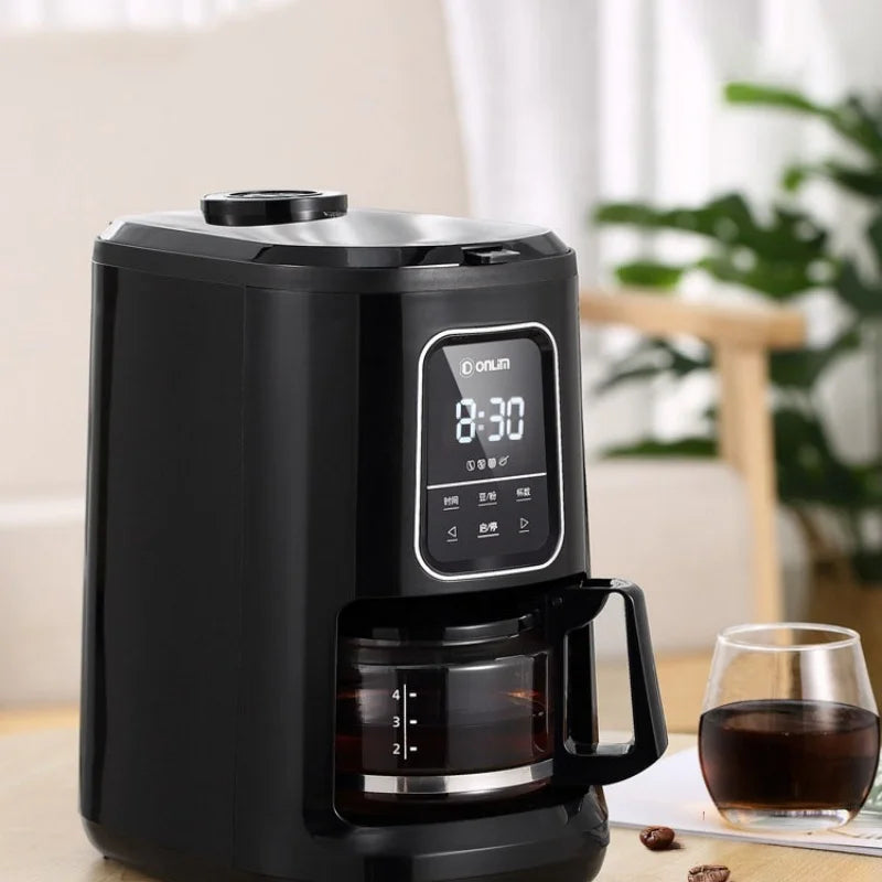 220V Coffee Machine Drip Coffee Maker With Grinding Function Fully Automatic Coffee Grinder Coffee Tea Brewing Machine