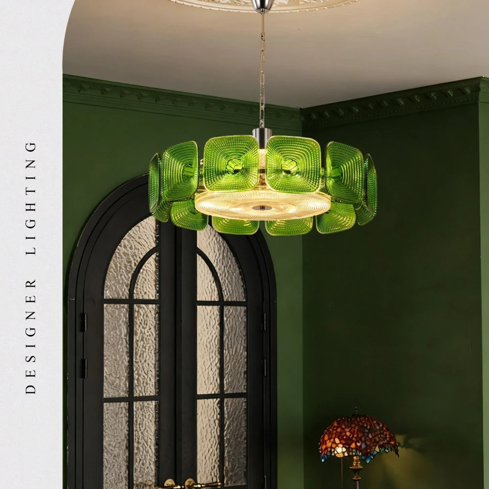 Murano Glass Chandelier French Mid-century Handblown Artistic Retro High-end Dimmable Pendant Light For Living Room Dining Room