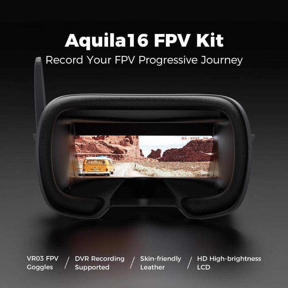 BETAFPV Aquila16 FPV Kit ELRS 2.4G Brushless Racing Drone VR03 Goggles 1102 18000KV 25-350mW VTX Indoor Outdoor Mini Quadcopter Aquila16 FPV Kit