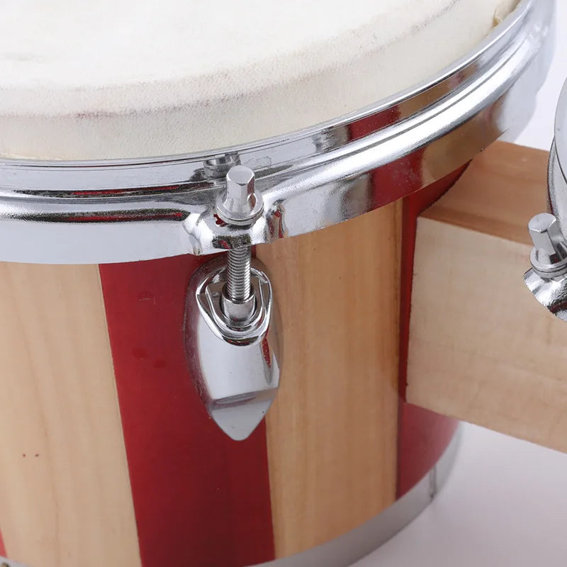 2026 hot Wooden Bongo Drum Adults Practice Sound Healing Relaxation Bongos Drums Professional Percussion Musical Instruments
