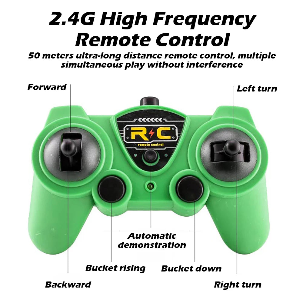 1:24 RC Truck Garbage Car Heavy Tractor Model Engineering Car Radio Controlled Sanitation Eletric Vehicle Car Toys for Boys Gift Sanitation vehicles