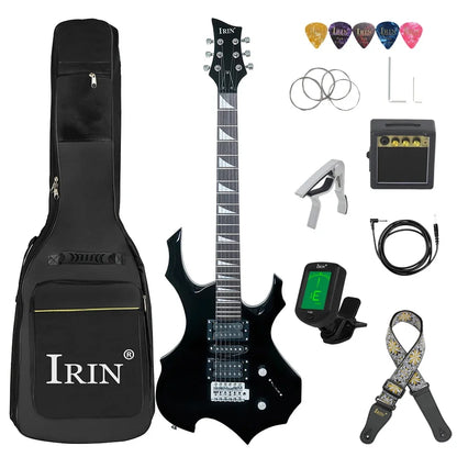 IRIN 6 Strings Electric Guitar 24 Frets Maple Body Electric Guitarra Set with Bag Amp Tuner Strap Picks Guitar Accessories Red Guitar 39 inches