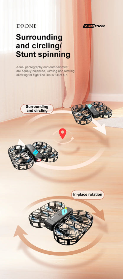 New 8K MINI RC Drone WIFI FPV Hover Camera Pocket Remote Control Helicopter WIFI FPV Foldable Quadcopter Toys Gift for Kids Boy