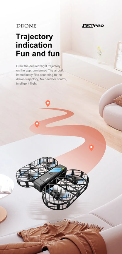 New 8K MINI RC Drone WIFI FPV Hover Camera Pocket Remote Control Helicopter WIFI FPV Foldable Quadcopter Toys Gift for Kids Boy