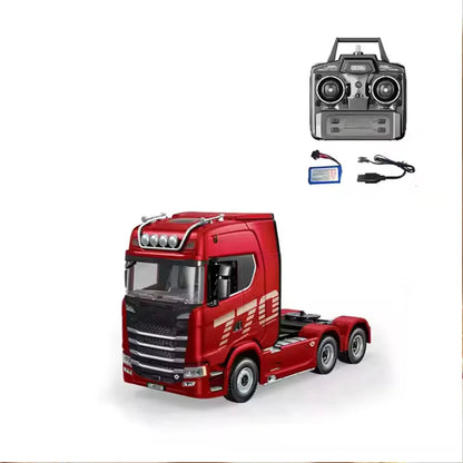 HUINA 770S Rc Truck Trailer Tractor 1/18 1501 Remote Control Car 19 Ch Electric Machine Engineering Cars Radio Controlled Toys Red