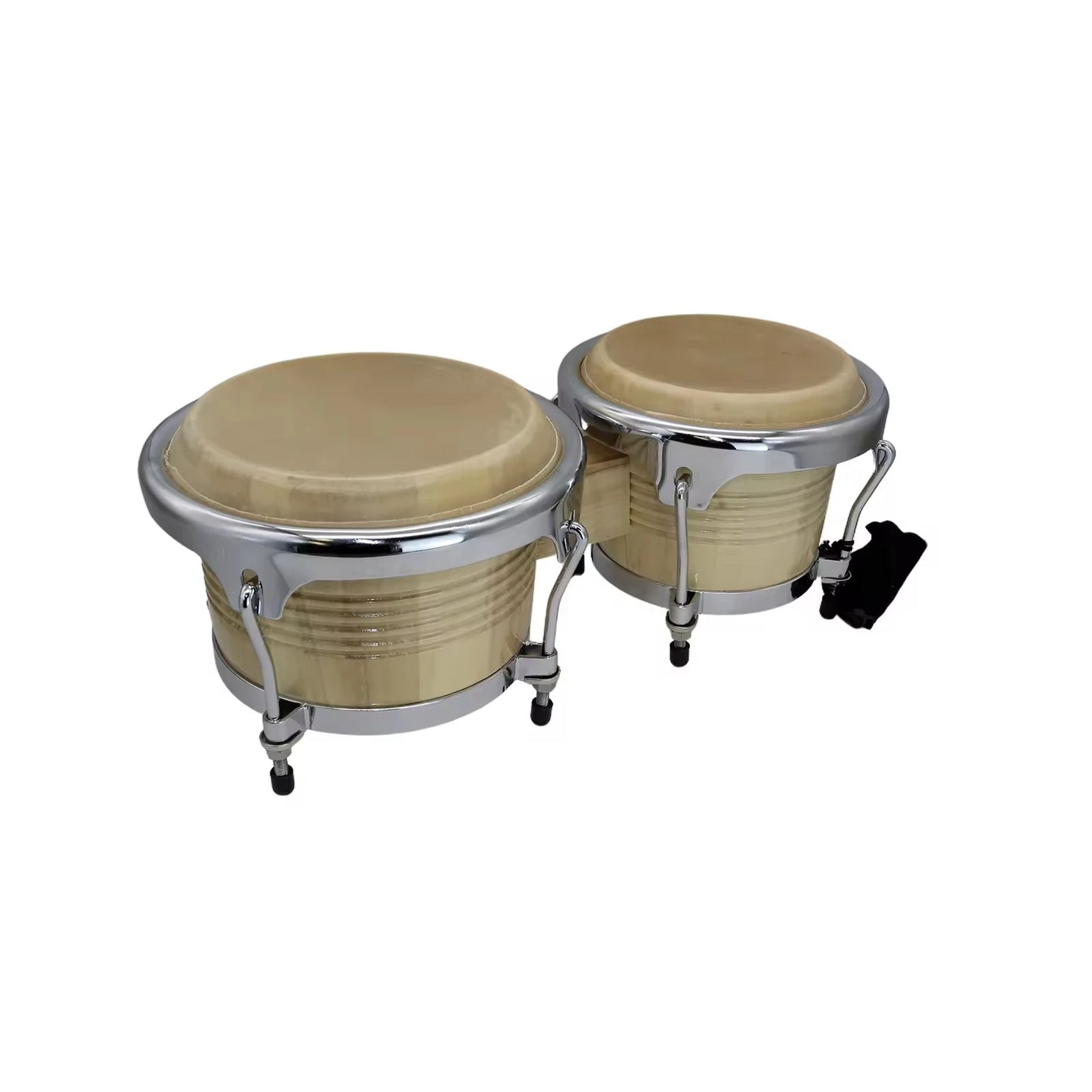 Professional 7.5 Inch and 8.5 Inch Bongo Drums Congas Wood Percussion Instrument Set for Kids Adults Beginners