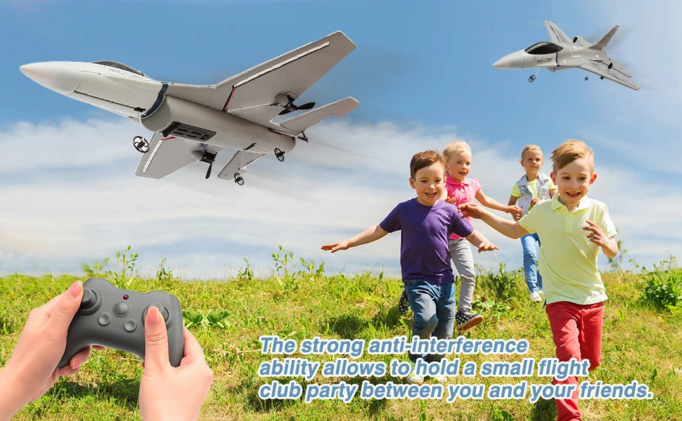 F16 RC Glider 2.4G 3CH 6-Axis Gyro Remote Control Airplane With Self-stabilization System EPP Foam Plane Toys for Kids Boys