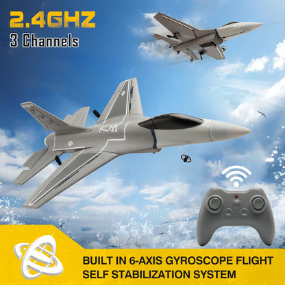 F16 RC Glider 2.4G 3CH 6-Axis Gyro Remote Control Airplane With Self-stabilization System EPP Foam Plane Toys for Kids Boys