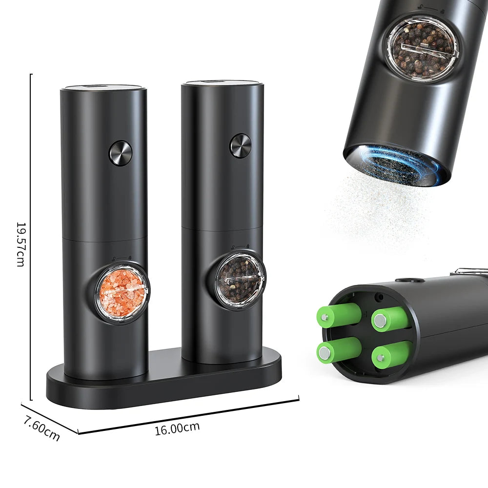 Electric Automatic Mill Pepper And Salt Grinder With LED Light Adjustable Coarseness Partner Manufacturers