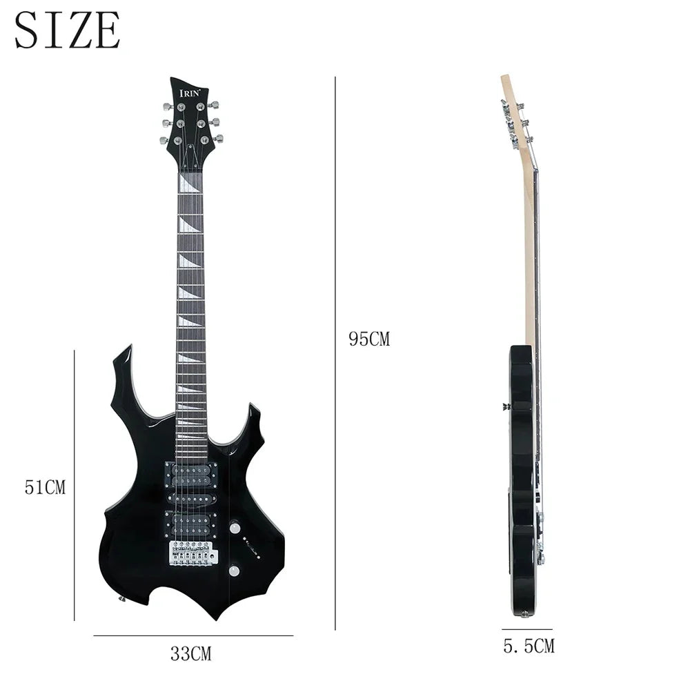 IRIN 6 Strings Electric Guitar 24 Frets Maple Body Electric Guitarra Set with Bag Amp Tuner Strap Picks Guitar Accessories Red Guitar 39 inches