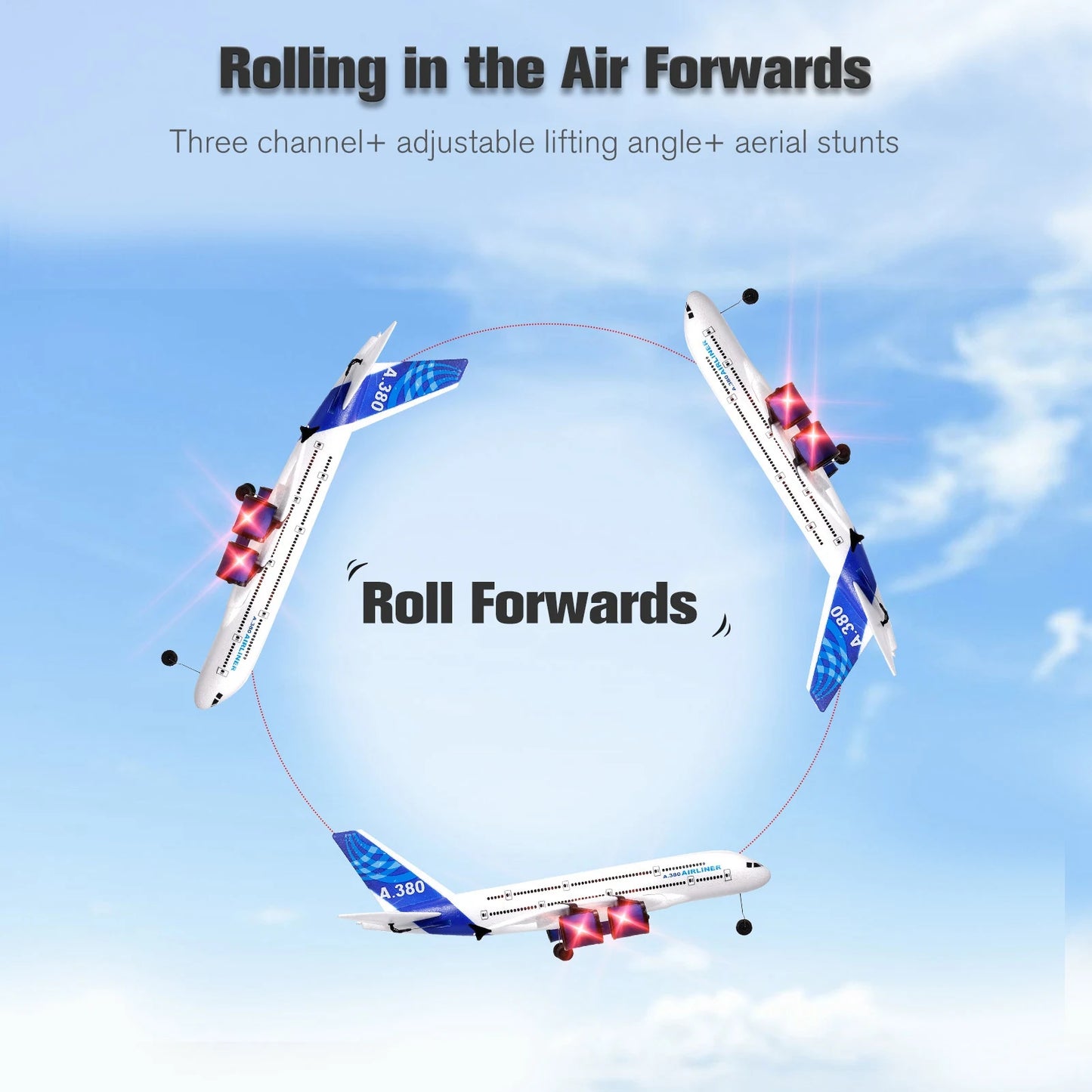 NEW RC Airplane 2.4G Three Channel 360 Degree Roll Remote Control Flying Aircraft for Beginner Flying Aircraft for Beginner