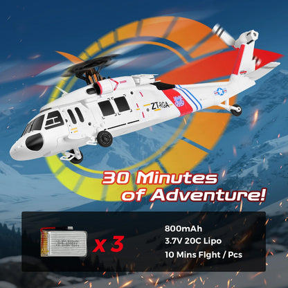 WLtoys K270 Black Hawk UH-60 4CH RC Helicopter; Brushless Motor, 6-Axis Gyro; Optical Flow Altitude Hold; 2.4G Remote Control