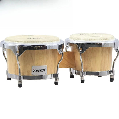 2025 Music Bongo Drums,Wholesale 7+8.5 Inches Thai Rubber Wood Percussion Instrument Bongo Drums