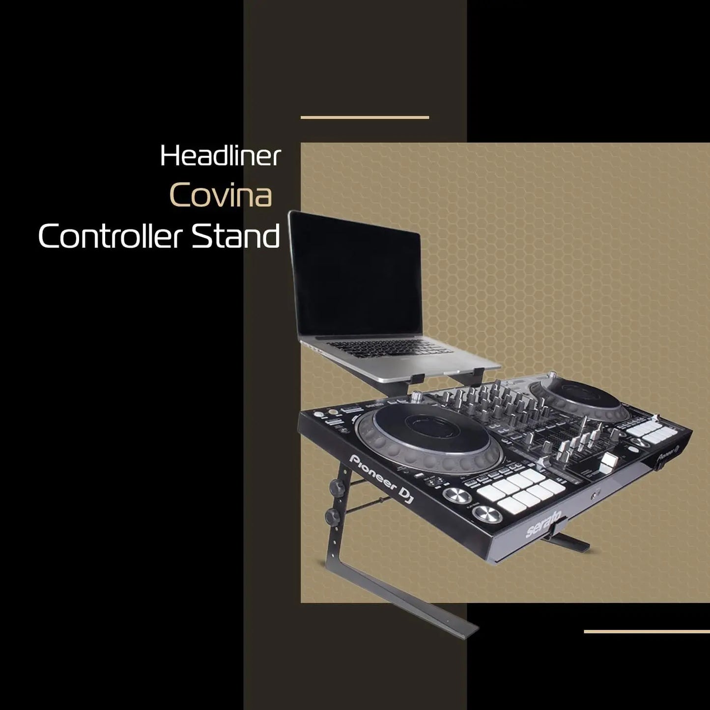 Portable Adjustable DJ Controller Stand for Laptop and Gear, Durable Home Club Road Use