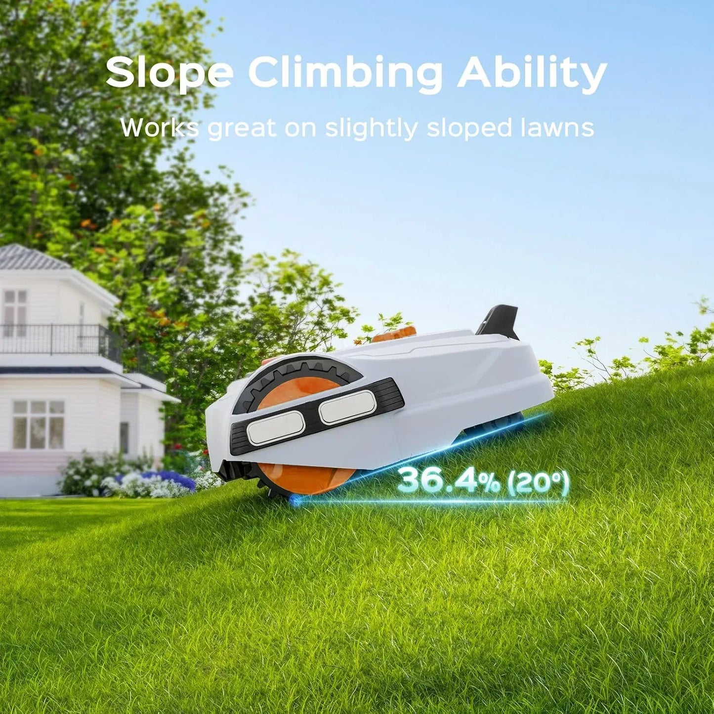 Wireless Robot Lawn Mower TY506 with 3D Visual Obstacle Avoidance Technology No Limitation Cable Robotic Lawnmower for Home Use