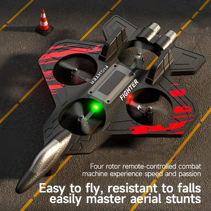 Remote Control Plane Foam Glider Remote Control Fighter Rc Airplane Drone Helicopters Christmas Present for Boys Children‘s Gift Red