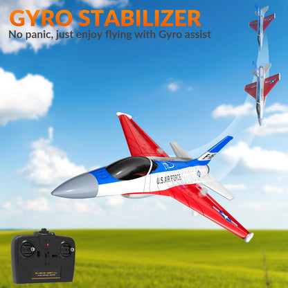 Volantex RC Airplane 2.4Ghz 2CH F16 Falcon With Cool Lights EPP Foam Airplan Gyro Stabilization System For Beginner 762-4RTF