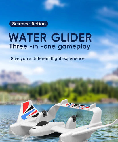 Amphibious Waterproof Gyro Stabilized RC Plane Boat EPP Foam Water Land Flying Airplane Fixed Wing Aircraft Toys Gift