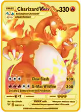 Pokemon English Metal Card Anime Pikachu Charizard Mewtwo Blastoise Vmax Shiny Letters Game Collection Card Kids Toy Gifts 12 Pcs Set-2