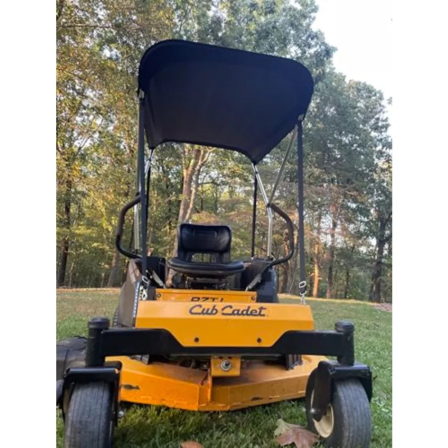 Sun Pro Series Lab Certified 50+ UPF Quick Release Sun Shade Canopy in Black for Zero Turn Lawn Mower - Fits Kubota, Bad Boy
